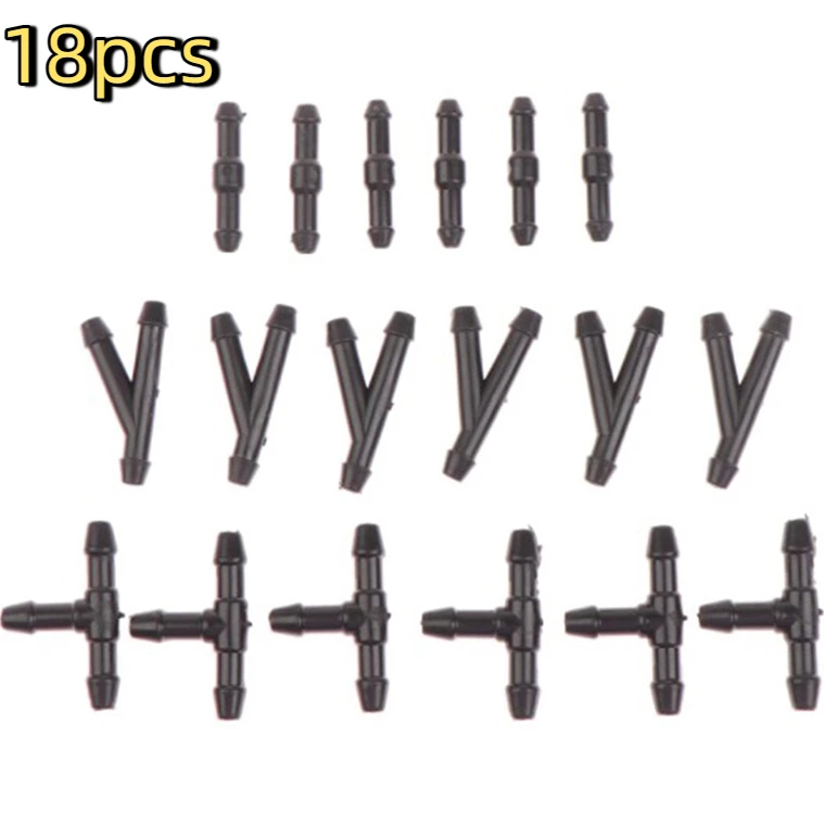 

18pcs Car Wiper T Y I Type Windshield Washer Pipe Water Hose Tube Joint Car Accessories
