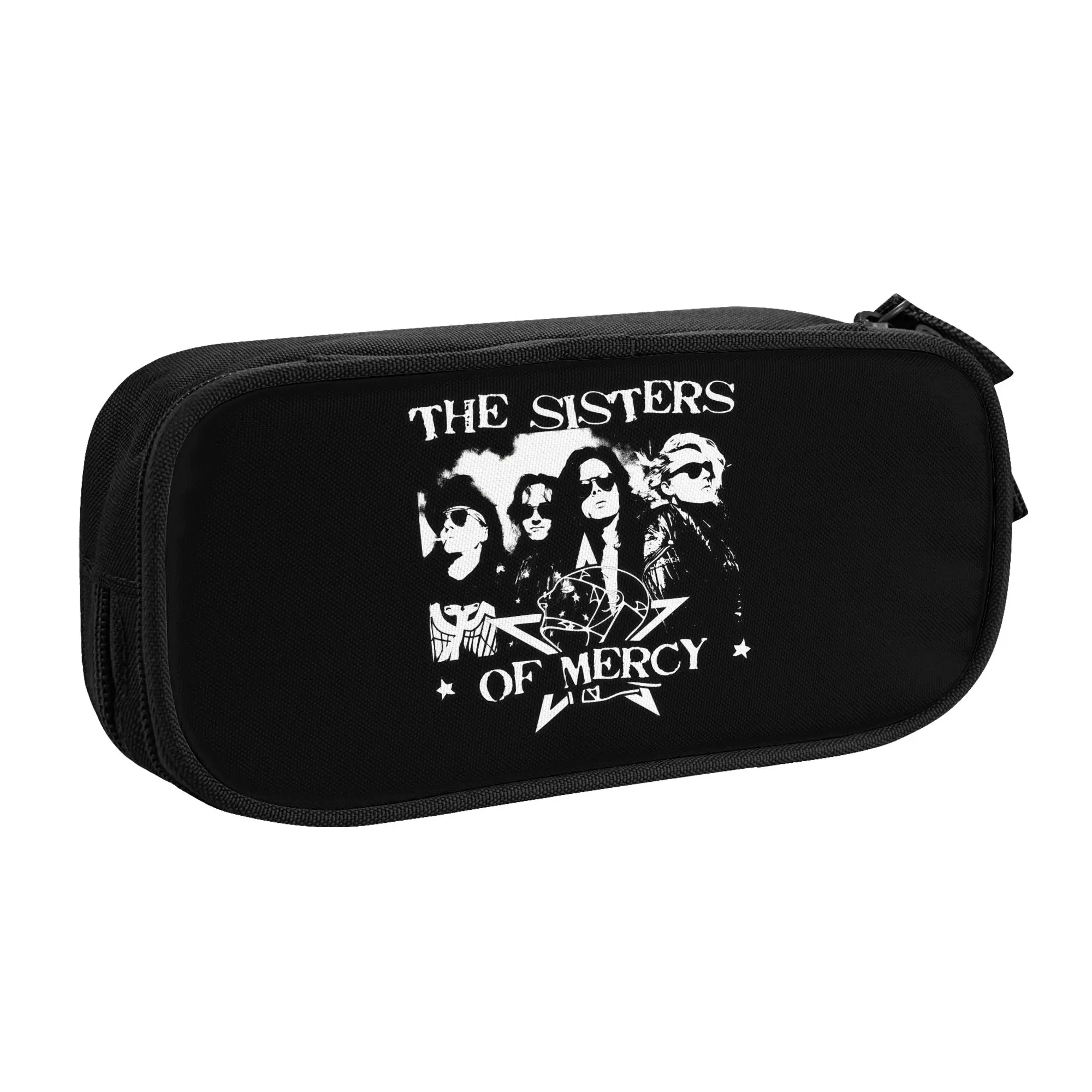 The Sisters of Mercy English Rock Band  Kawaii Pencil Cases Boy Girl Large Storage  Pencil Box Students Stationery