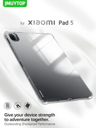 TPU souple pour XiaoMi Pad 5 Pro, coque arrière transparente pour MiPad 5, coque transparente en silicone pour tablette, accessoires mi pad5