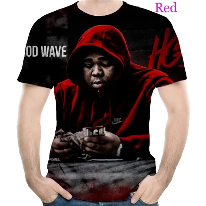 New Fashion Rap Rod Wave 3d Printing Men's And Women's T-shirt Casual Tshirt Harajuku Hip-hop Tops Streetwear Baggy T Shirt Tees