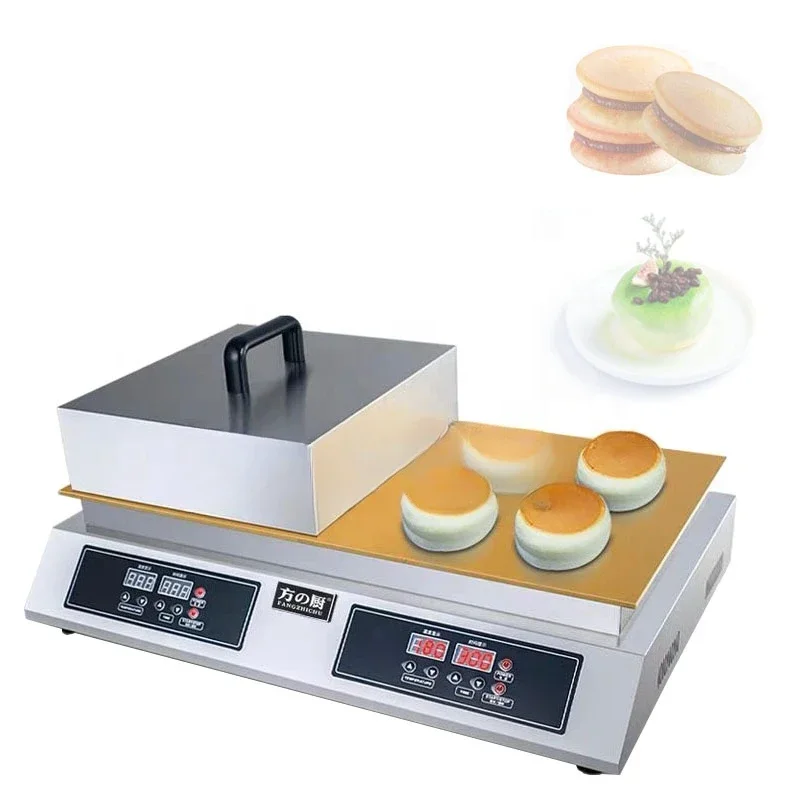 Souffle Machine Commercial Dorayaki Souffle Muffin Machine Pure Copper Intelligent Digital Display Snack Souffle Pancakes Maker