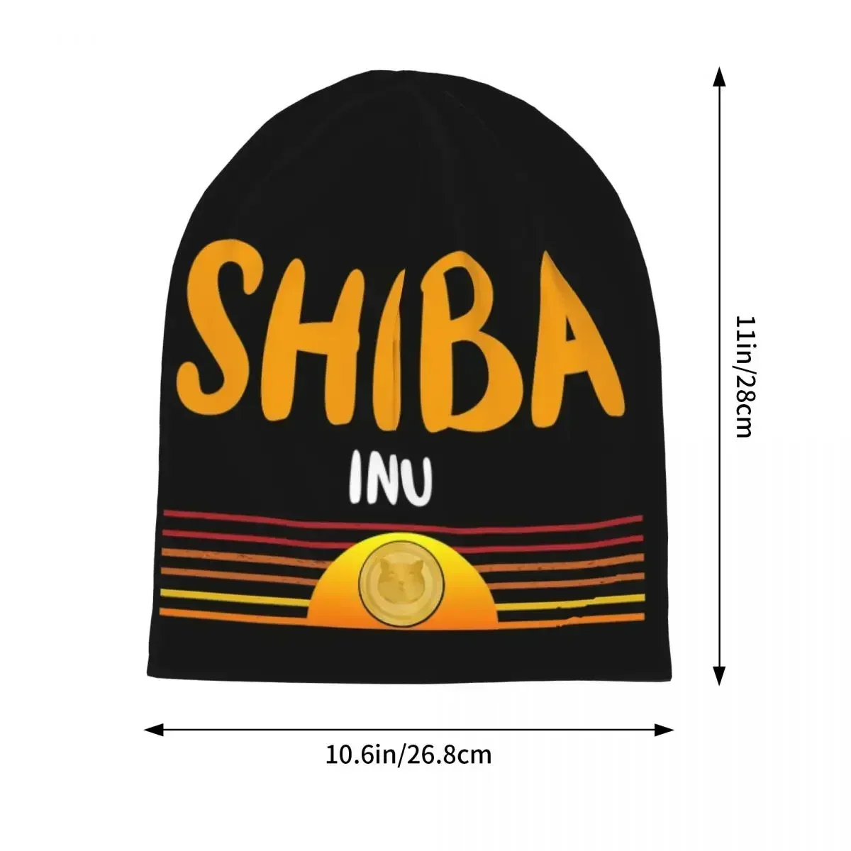 Shibu Inu Crypto Currency Meme Token Coin Shiba Inu Unisex Adult Beanies Caps Knitting Bonnet Hat Warm Outdoor Skullies Hats