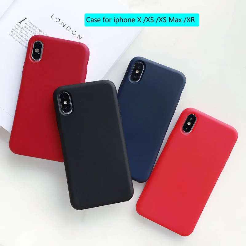 Ricesestate Fall für iPhone x xr xs max matt einfarbig Fall für iPhone 10 zehn x xs max xr Abdeckung schützen Haut Silikon Fall