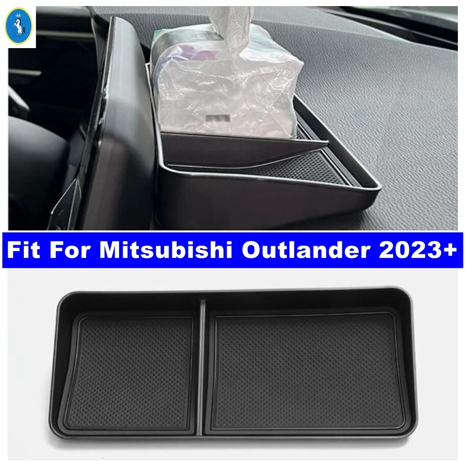 

Car Dashboard Storage Box Center Console Compartment Tray Organiser Interior Accessories Fit For Mitsubishi Outlander 2023 2024