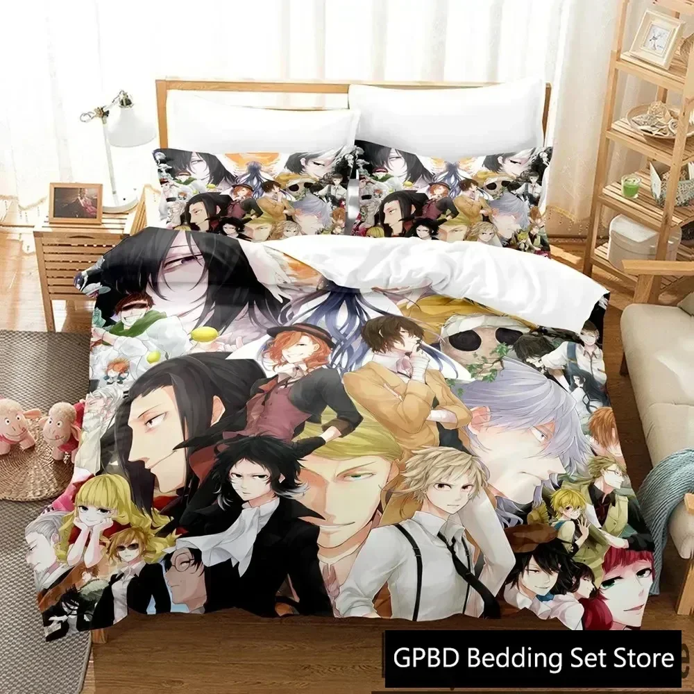 

Luxury New 3D Print Anime Bungo Stray Dogs Bedding Set Boys Girls Twin Queen King Size Duvet Cover Pillowcase Bed Textileextile