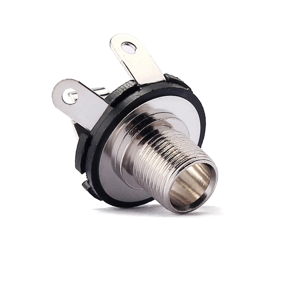 

10 pcs 1/4 Inch 6.35Mm Copper Jack Socket Iron Copper Material Panel Mount Guitar Endpin Jack Connector For Acoustic Electric