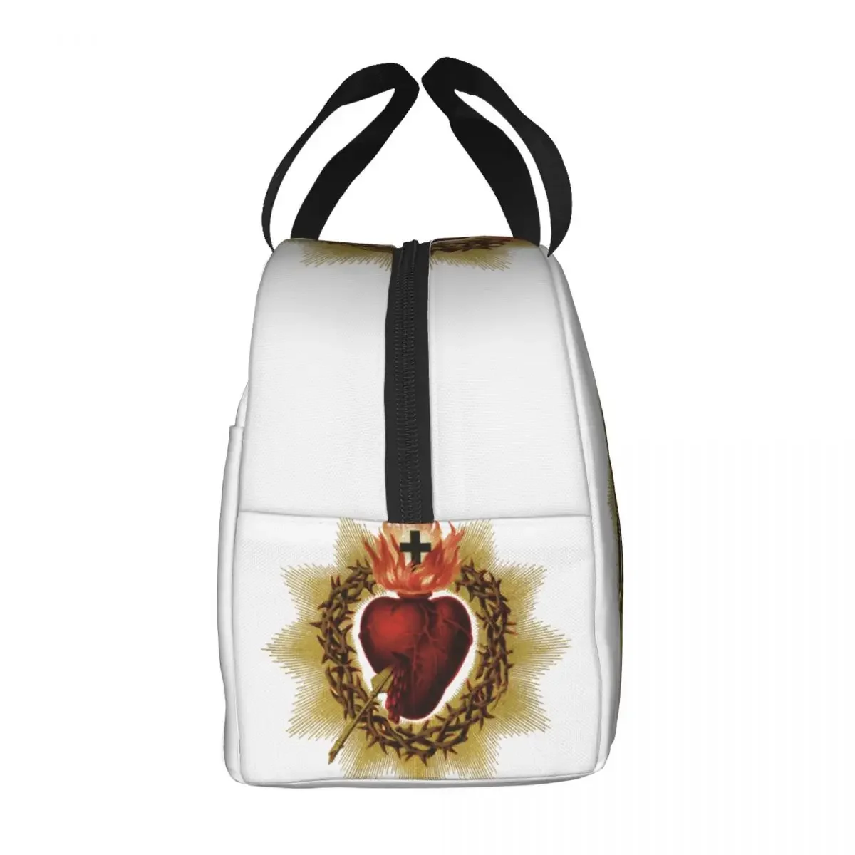 Sacro cuore di gesù Lunch Bag donna Catholic Christian Cooler termico isolato Lunch Box per bambini scuola bambini sacchetti di cibo