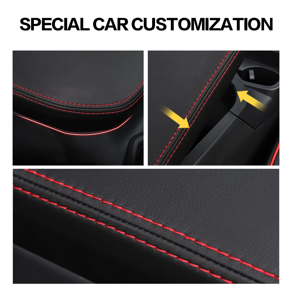 1PCS Car Armrests Box Cover Decoration Interior Accessories For Toyota RAV4 XA30 XA40 XA50 2006 - 2023 2022 2021 2020 2019 2018