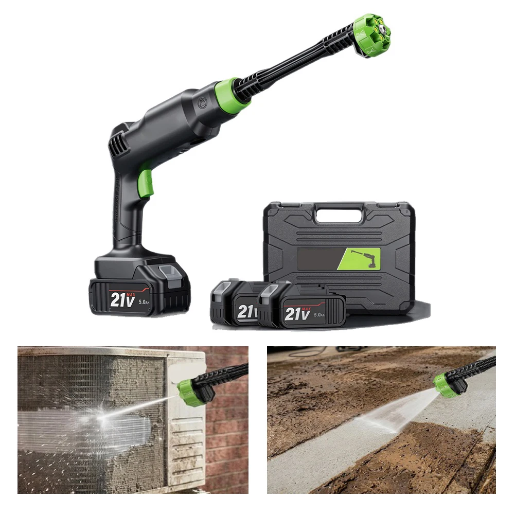 Portable Wireless Pressure Washer For Car Home Garden High Power Rechargeable Cleaning Tool With Multiple Nozzles
