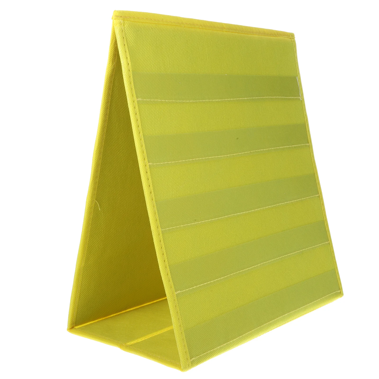 Foldable Desktop Triangular Stand Transparent Window Bag Teaching Aid Display Slot Kids Learning Calendar Home Classroom Pocket
