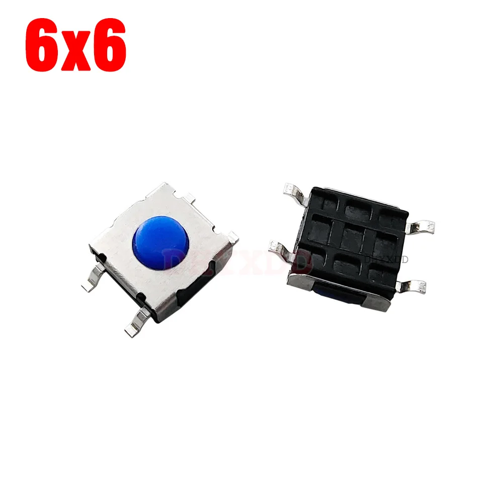 5pcs 6*6*3.4mm / 6*6*4.3mm SMD Waterproof Silicone Tact Switch 6x6x3.4 6x6x4.3 6x6x5 MM Micro Push Button Tactile Switchs