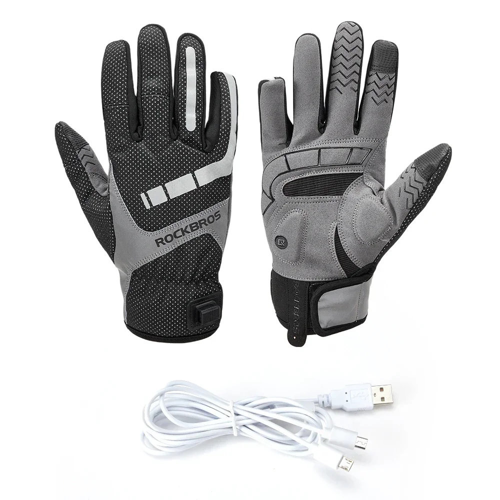 

Electric Scooter Winter Heated Gloves USB Post Heating Thermal Gloves For Motorcycle TouchScreen Anti-slip Cycling Bike Gloves