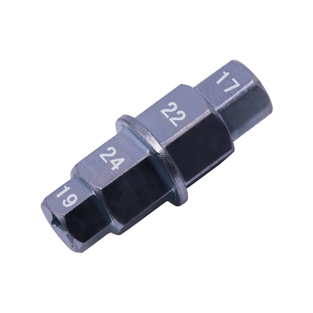 1pc Motorcycle Front Wheel Spindle Removal Sleeve 17/19/22/24mm Hub Axle Hex Allen Spindle Driver Tire Wrench Disassembly Tool