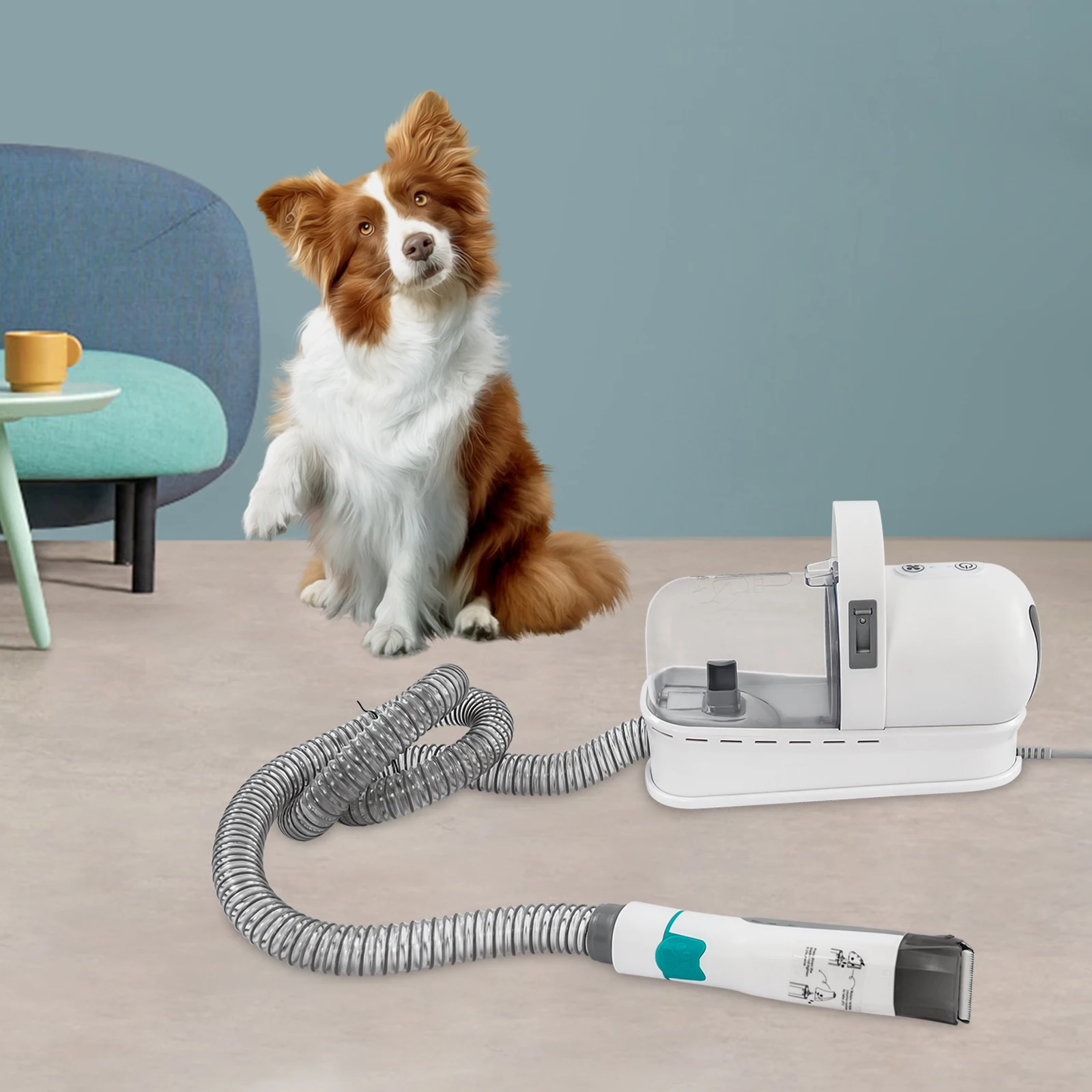 NUEVO Set de Cortapelos 7 en 1, Set de Cuidado para Mascotas de 400W, Cortapelos para Perros con Aspiradora, Cortapelos Profesional, Removedor de Pelo para Perros y Gatos