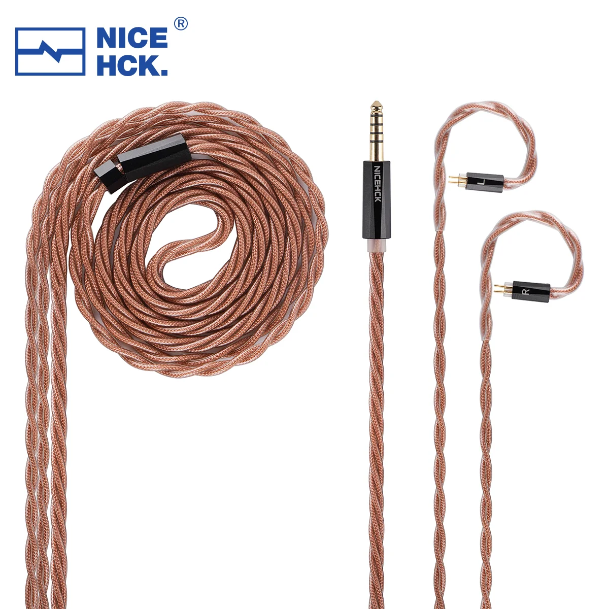 NICEHCK OurOasis HiFi In-ear Monitor Earphone Cable Furukawa Copper+6N OFC MMCX/2Pin 4.4mm for Himalaya Cadenza 4 Singolo EA1000