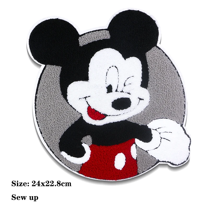 MINISO Disney Topolino Paillettes Love Icon Ricamo Applique Toppe per abbigliamento Fai da te Cucire su toppe sui adesivi