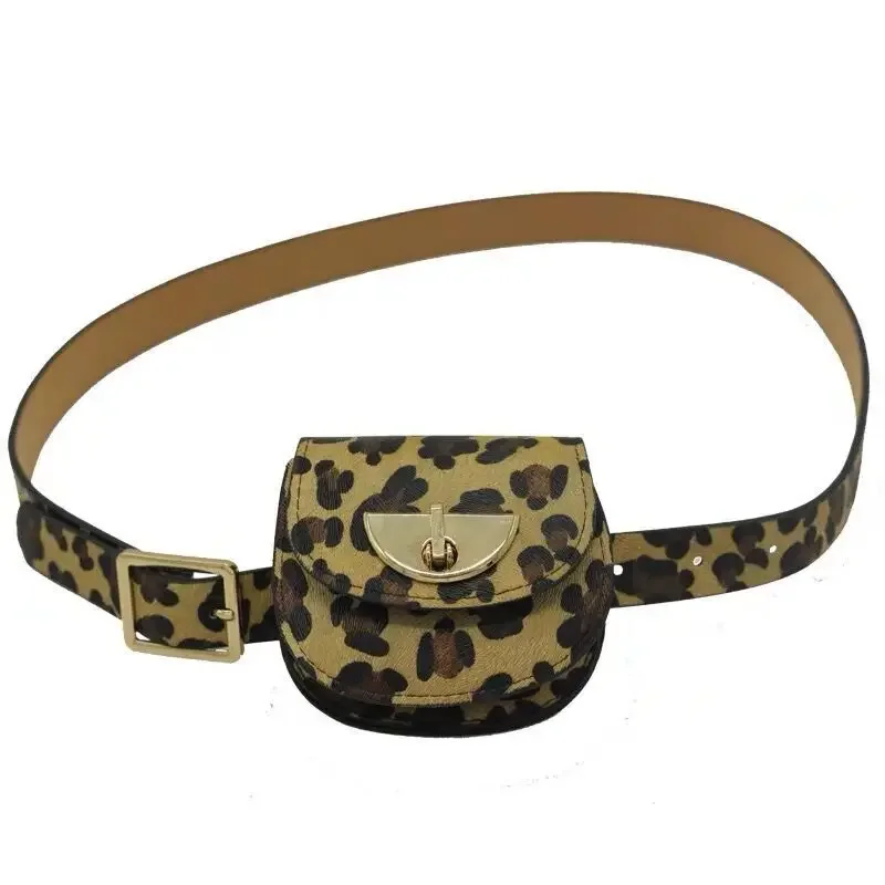 Miyagawa Leopard Print Small Bag for Women Versatile Wallet Fashionable Belt for Women Detachable Small Waist Packs Cool Ins Bag