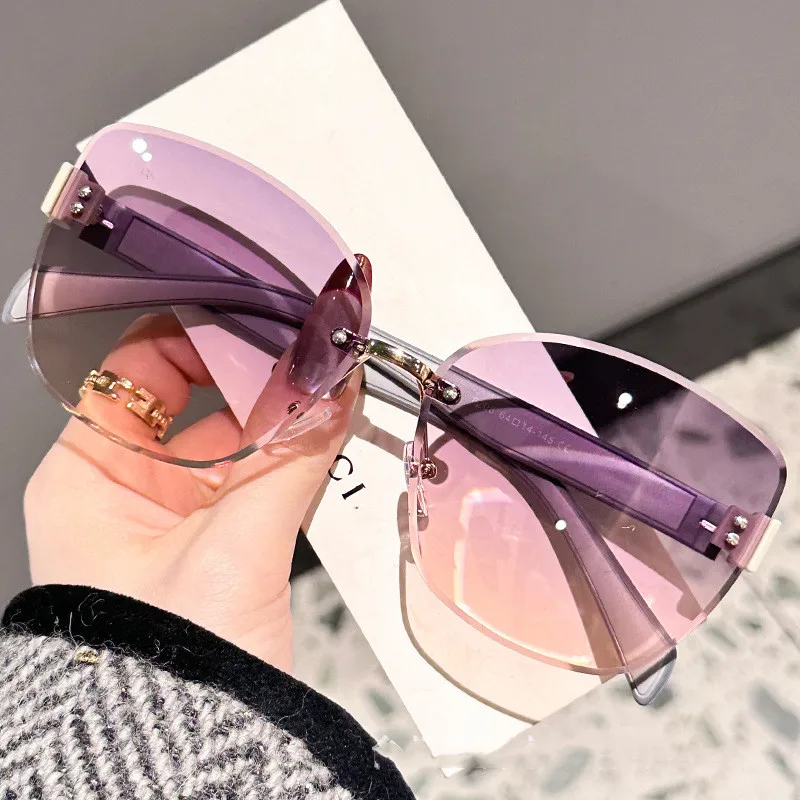 Lunettes de Soleil Chat DIXSG DS-8208 Femme Sans Monture 6