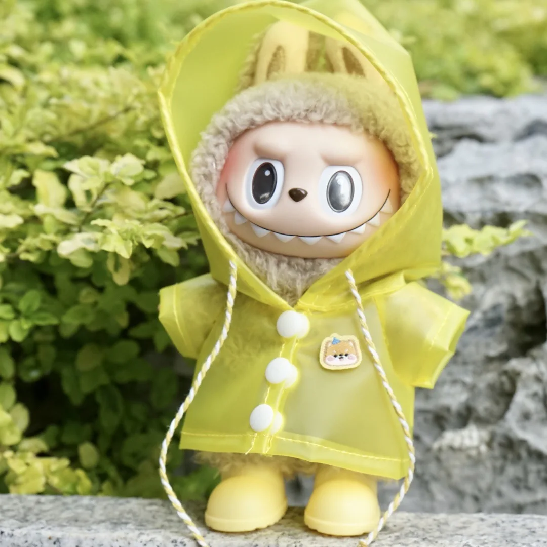 Labubu – vêtements pour poupée V1/2/3, imperméable, sweat à capuche, en peluche, en coton, tenues, accessoires de décoration, petits vêtements, cadeau pour Fans, 15/17cm
