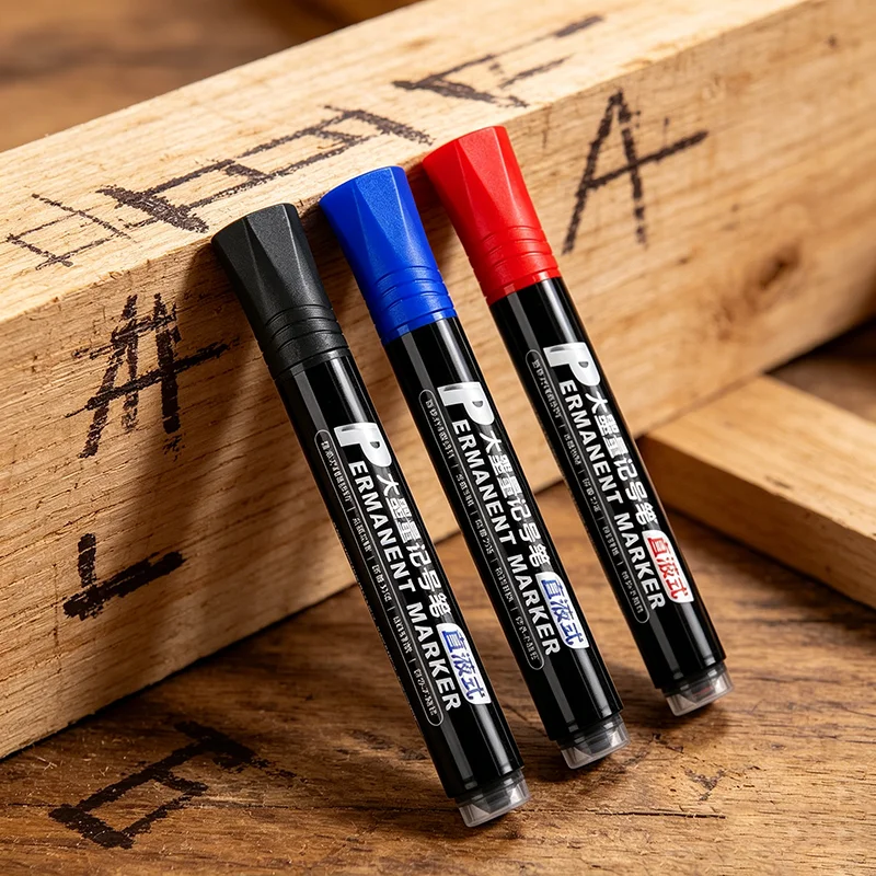 Jumbo Industrial Marker – 3.5X Long Writing, Oil-Based Waterproof for Woodworking Layout, Cut Line Marking & Factory Labeling