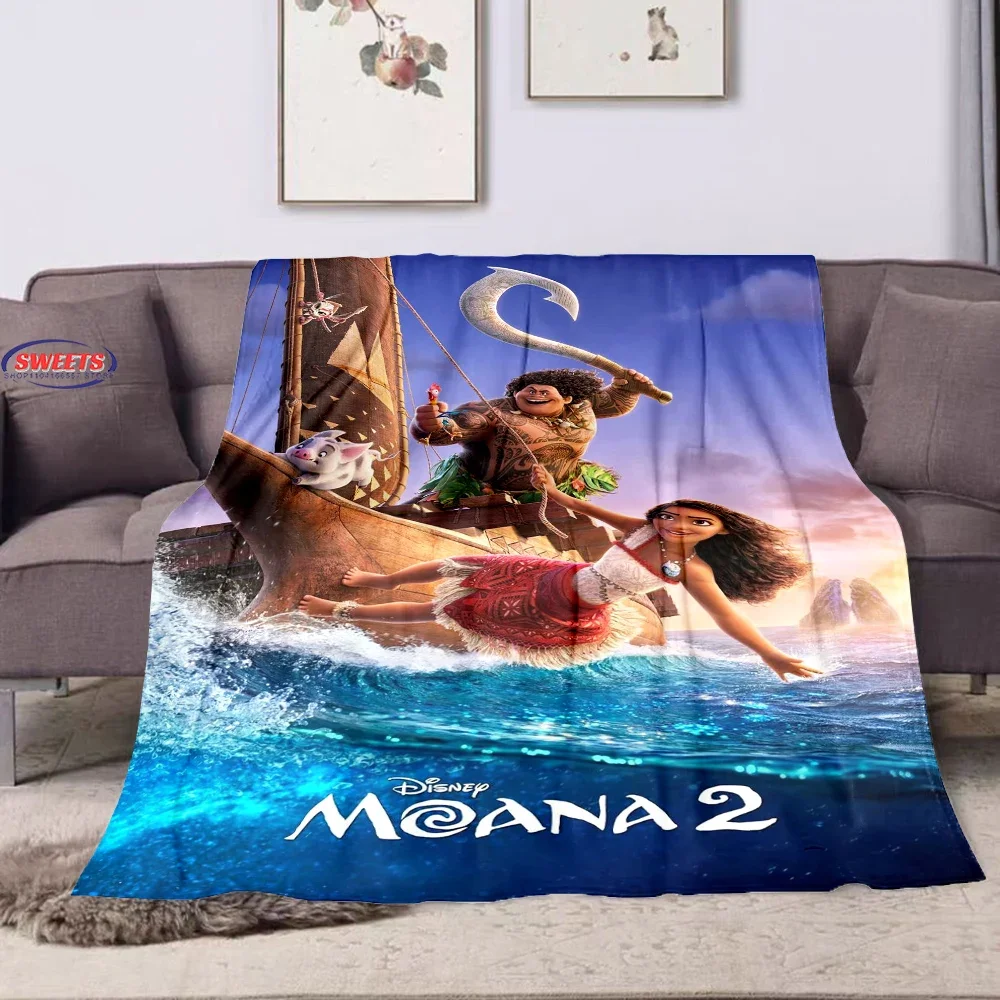 

3D Disney Princess Moana Soft Flannel Blanket for Bed Bedroom Sofa Picnic,Throw Blanket for Cover Outdoor Leisure Nap Nice Gift
