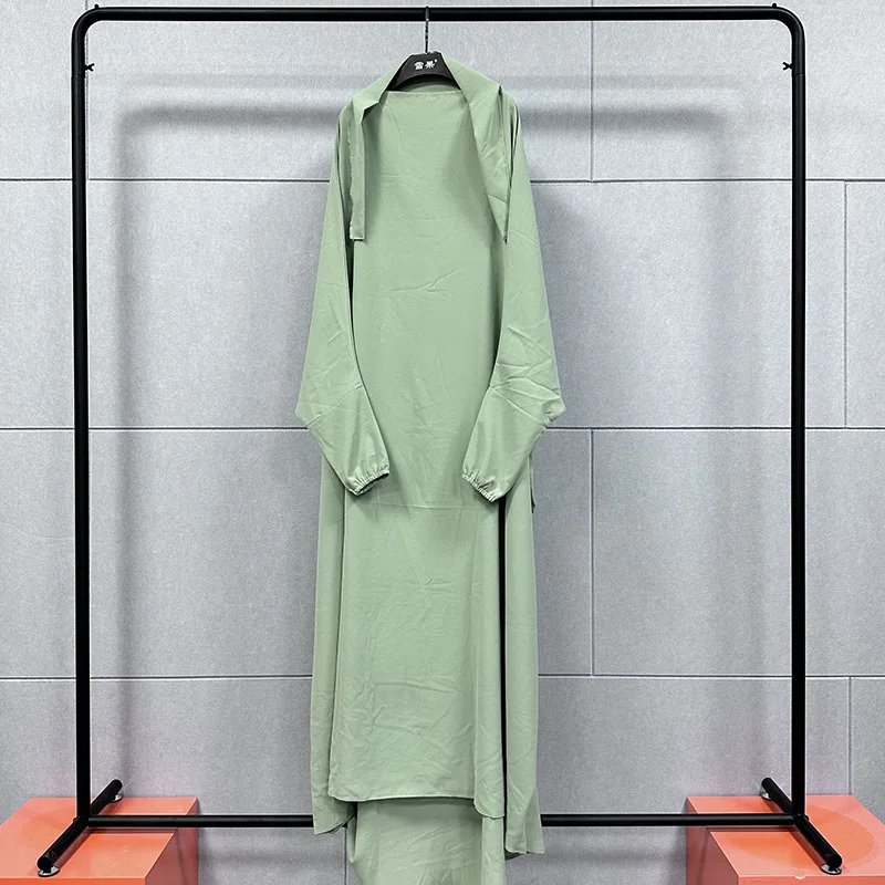 

Muslim Dress Thick Open Abaya in Dubai Islamic Clothing for Women Modest Fashion Abaya Coat Wrinkle Abaya Dress