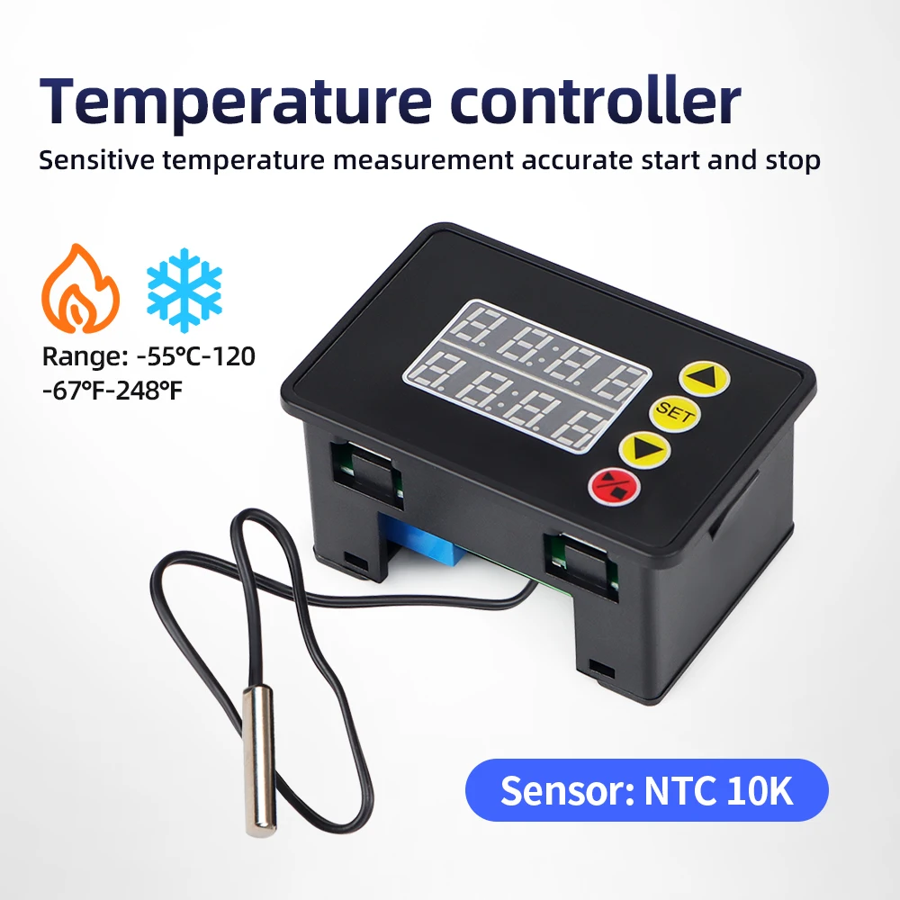 ZFX-G3051 10A Digital Temperature Control LED Display Thermostat Heat Cooling Control Instrument AC110-220V With Probe line