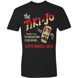 TIKI Tee T Shirt Retro Style Vtg Art Bar Mug Restaurant Tiki Jo Santa Moni  Tees Cotton Luxury brand vintage oversized