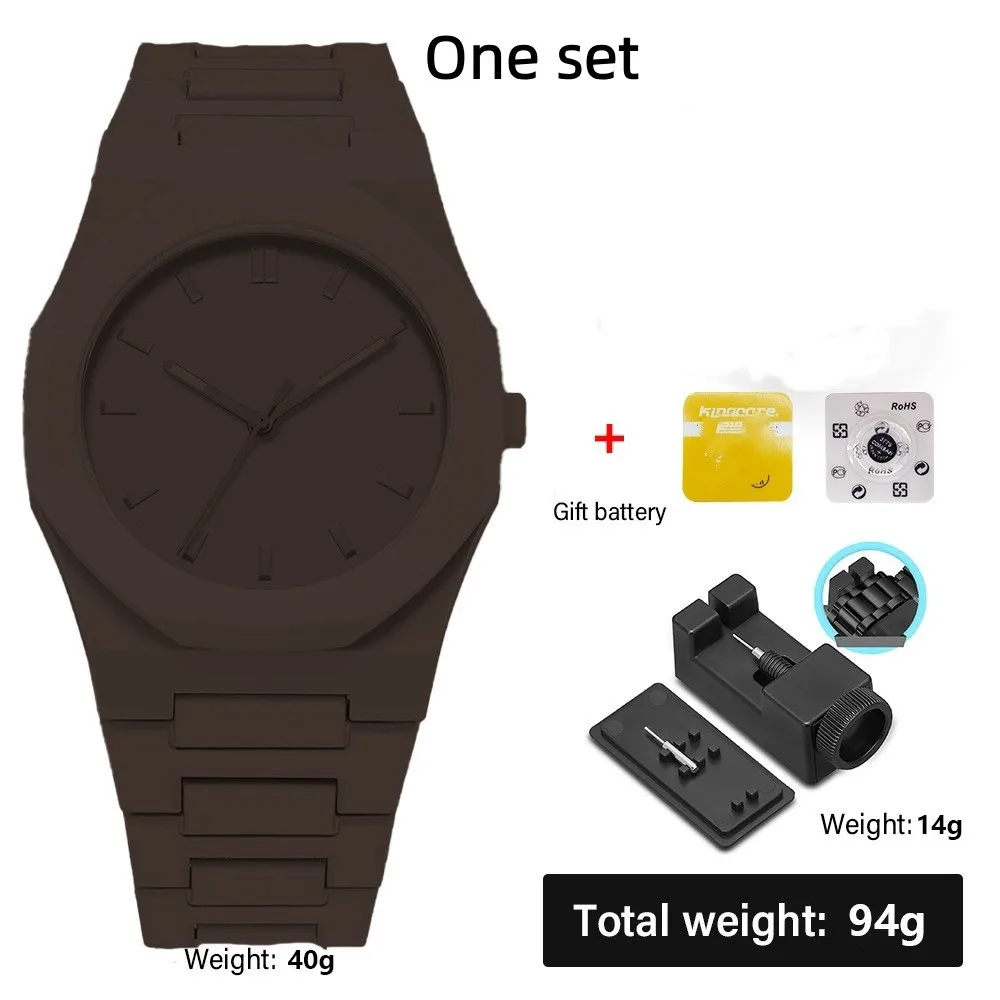 Lightweight Plastic Case Quartz Wristwatch Reliable Quartz Movement Calendar Display Calendar Watch Steady Accurate Time Reading