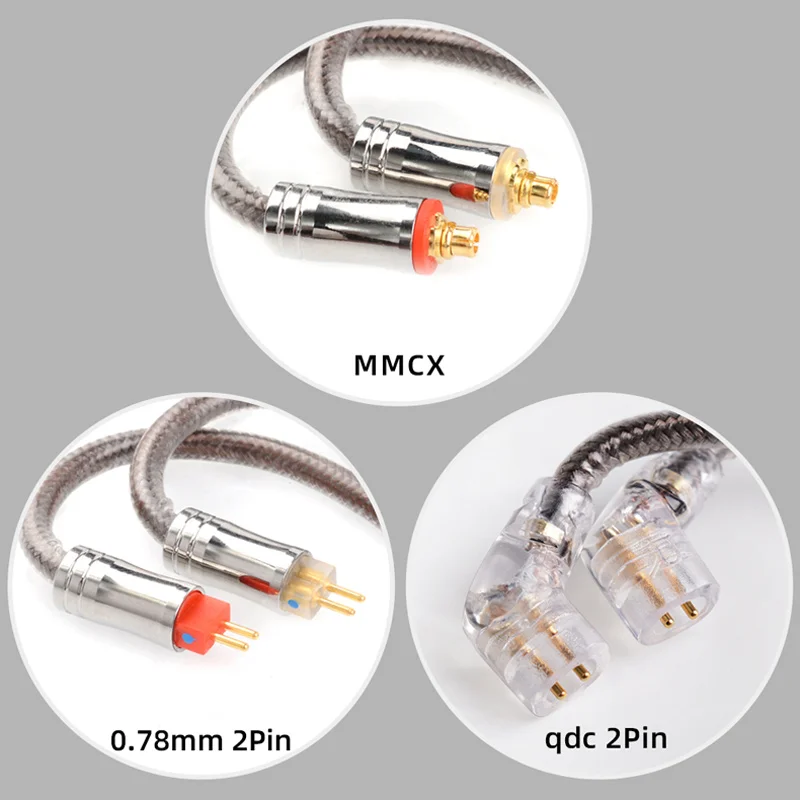 NiceHCK JIALAI JLH2 versilbertes OCC+OCC gemischtes HiFi-Kopfhörerkabel 3,5/2,5/4,4 mm MMCX/QDC/0,78 mm 2-polig für NRA ZEX ZAS DQ6 DB3