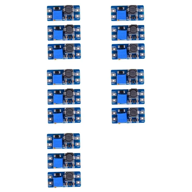 15Pcs Input 2V-24V Dc-Dc 5V/9V/12V/28V Boost Converter Adjustable Step Up Power Supply Pcc Board Moudle-[Toolmr A83]