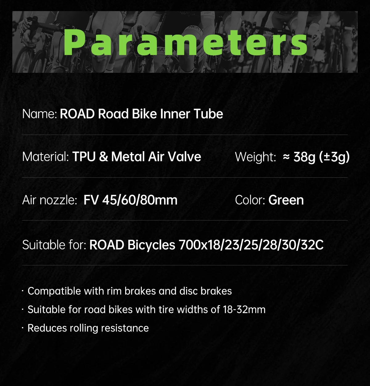 CYCLAMI Fahrradschlauch Ultraleichter TPU-Schlauch Metall-Presta-Ventil Abnehmbares Fahrradzubehör für Rennräder 700C 700 18 23 25 28 30 32 C – Detail 9