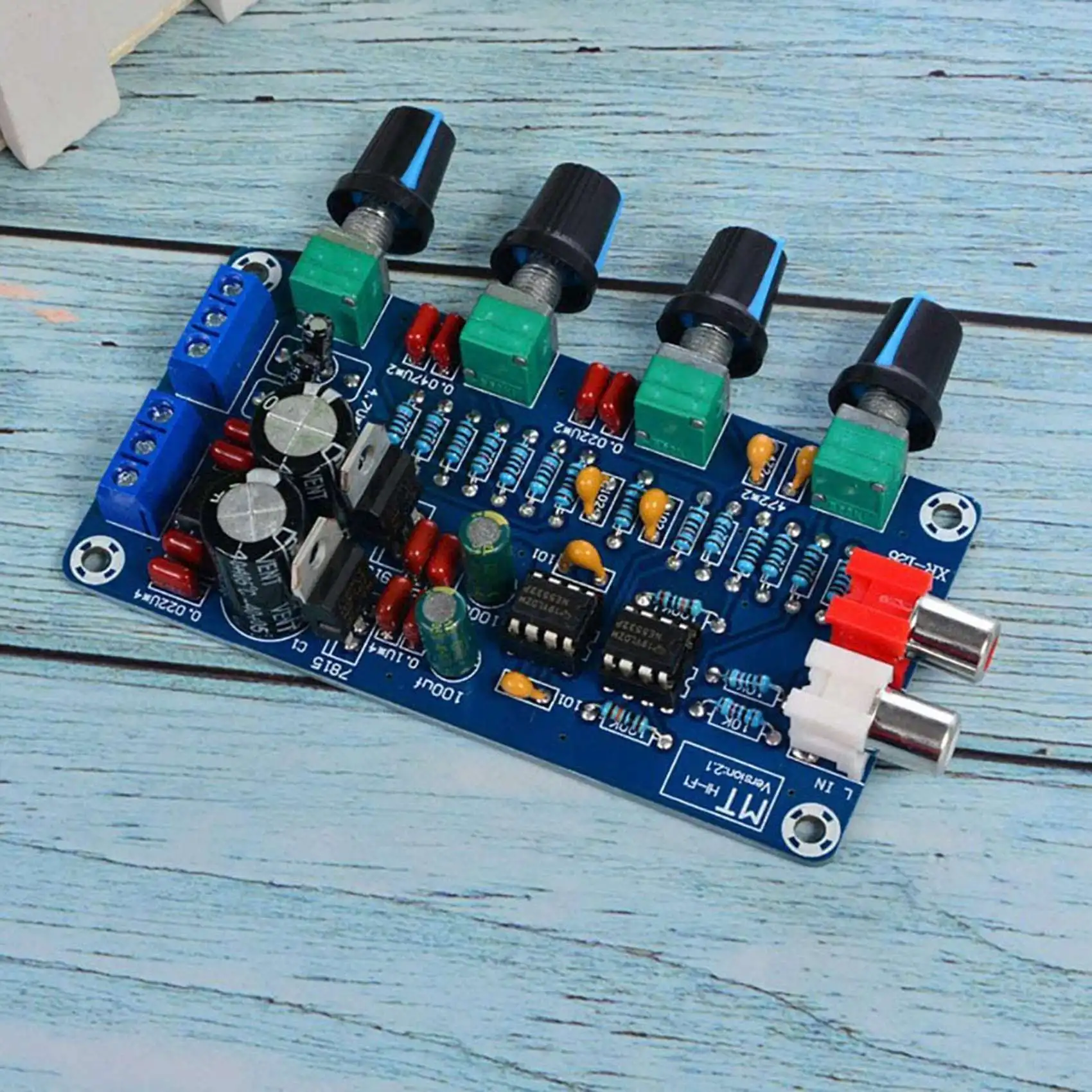 Amplifier NE5532 Preamp Preamplifier Volume Tone Control Finished Board Treble Midrange Bass EQ DIY Dual AC 12V -18V