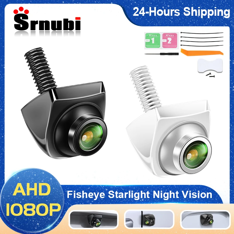 Srnubi 170° Fisheye Golden Lens AHD 1920x1080P Car Rear View Camera Full HD Night Vision Vehicle Reversing Front Cameras