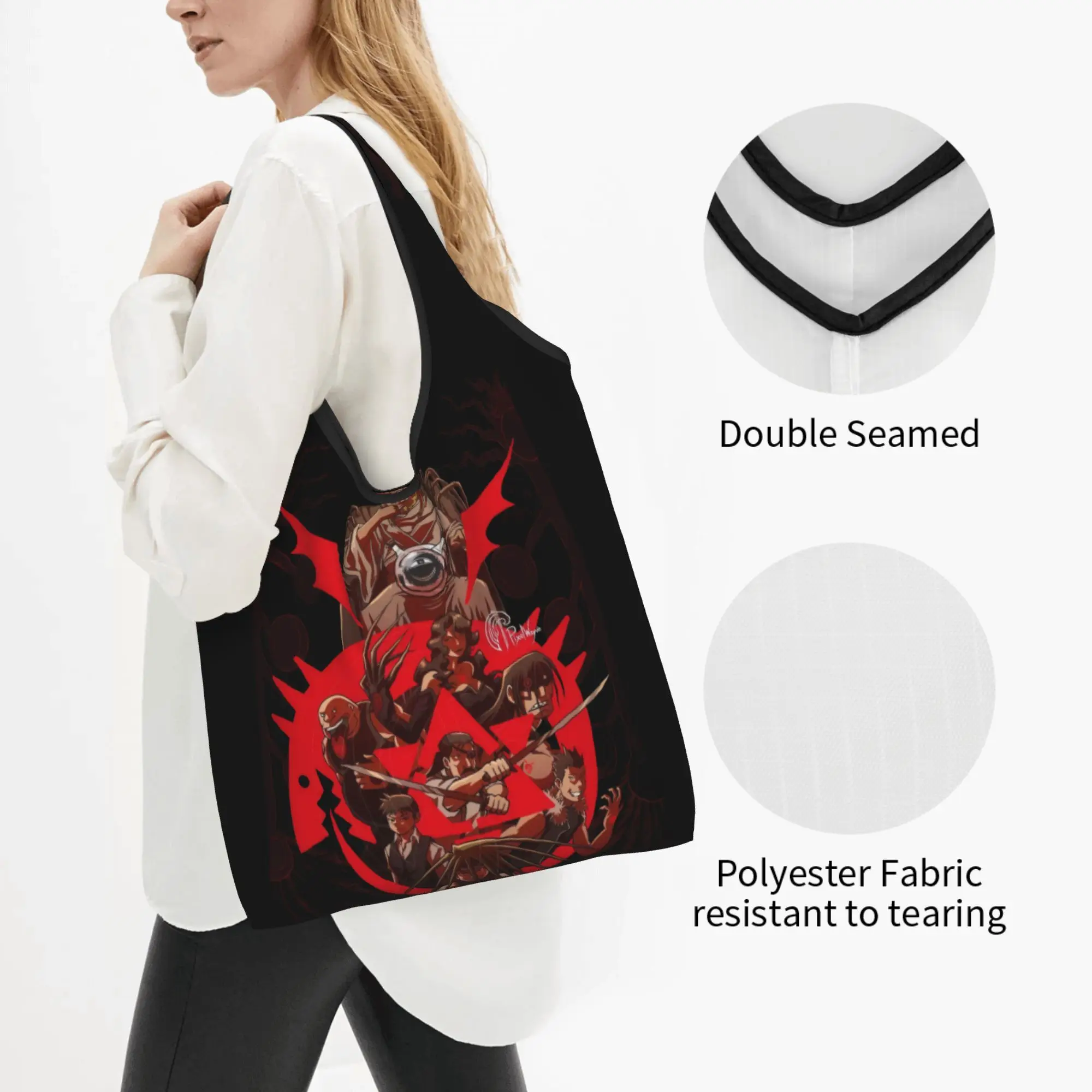 Cute Printed Anime Fullmetal Alchemist  Tote Shopping Bags Portable Shoulder Shopper Japane Manga  Handbag