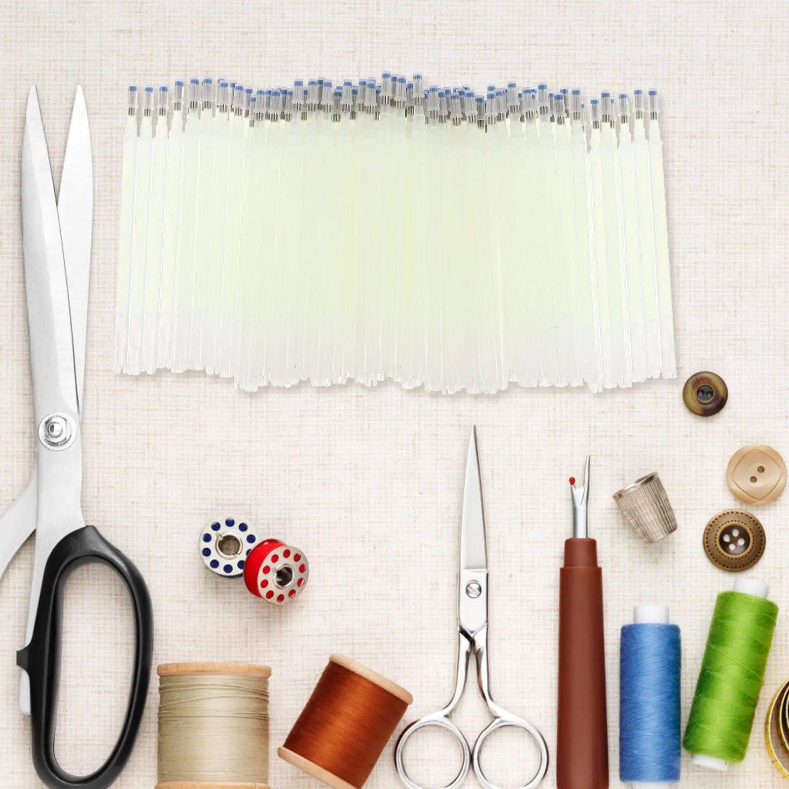 

100Pcs Colorless Odorless Invisible Tailor Marker Refills Plastic High Grade Refills for Clothing Shoe Making Sewing