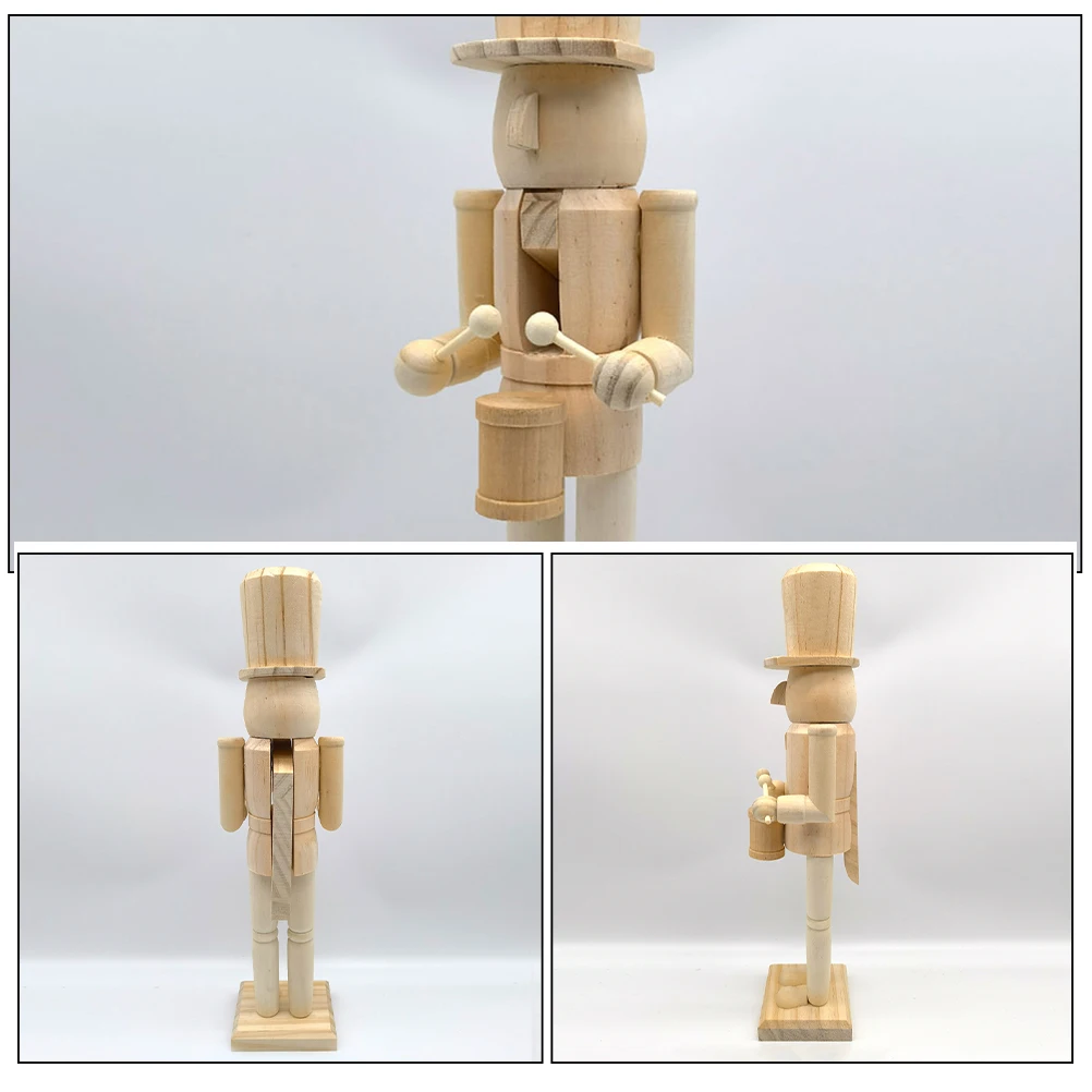 

Unfinished Wooden Soldier Diy Ornament Blank Figure Xmas Craft Decor For Home Restaurant Coffee Shop Balnk Nutcracker