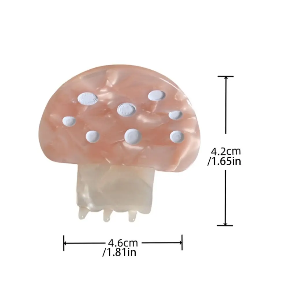 Śliczny Acetatowy Kwas Octowy Grzybowy Pazur Do Włosów Y2k Kreskówka Śliczna Spinka Do Włosów Nakrycie Głowy Chwyć Klips Mały Rekin Dziewczyna