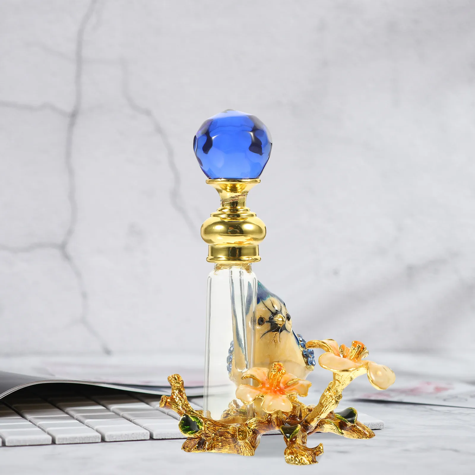 

Мини-флакон для эфирных масел, многоразовый стеклянный контейнер для духов, винтажный настольный ароматический декор, пустой портативный флакон для ароматов