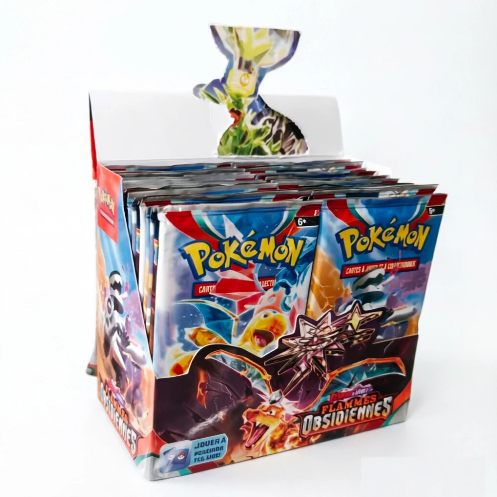 Francais Pokemon TCG Scarlet Violet Obsidian Flames Booster Box Trading Card Game Collection Gifts for Kids Boys Girls Toys Sets