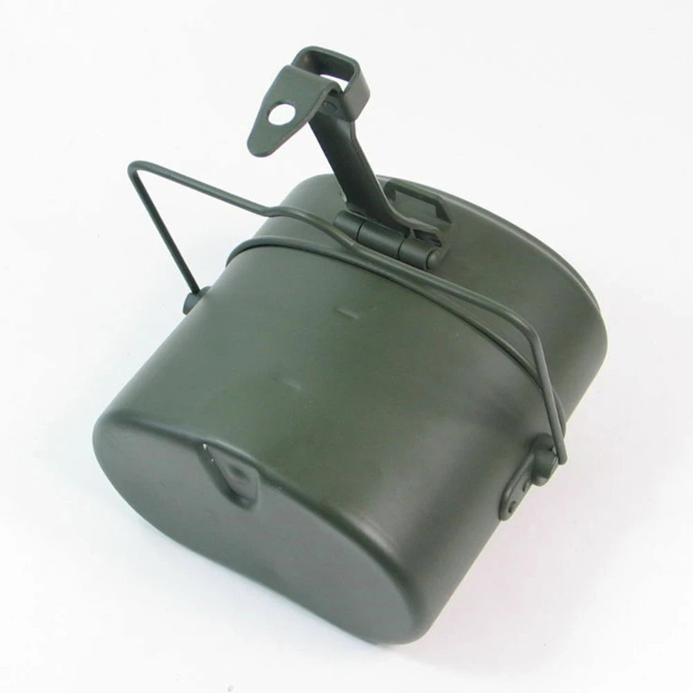 

3 Pcs Aluminum Lunch Boxes Safe Compact Design Ideal Camping Travel Outdoor Green Metal Food Containers