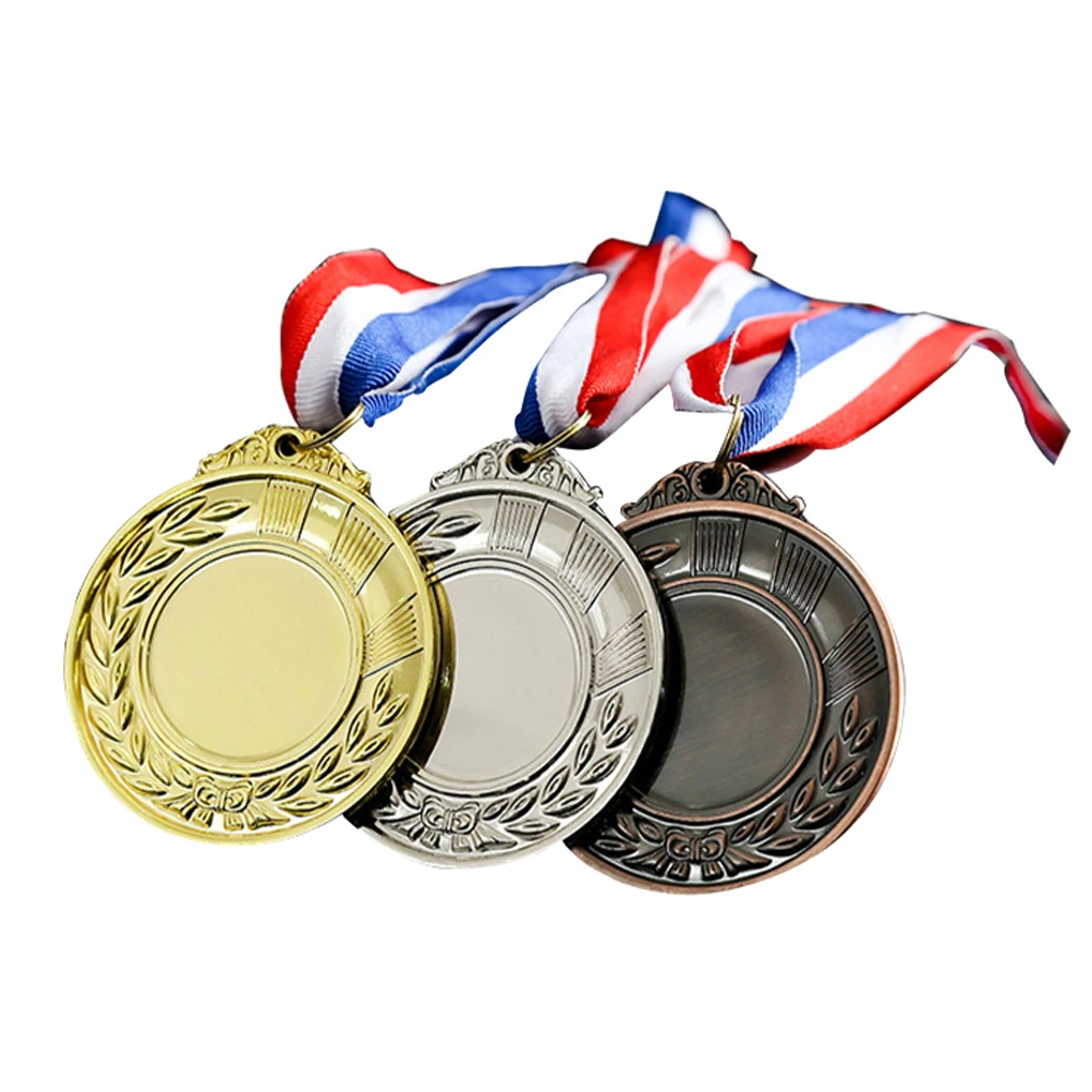 3Pcs High-Quality Zinc Alloy Award Medals Sports Competition Medals For Winners