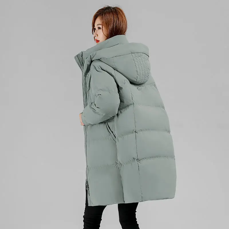 سترة نسائية شتوية لعام 2025 للتنقل سترة دافئة بغطاء للرأس