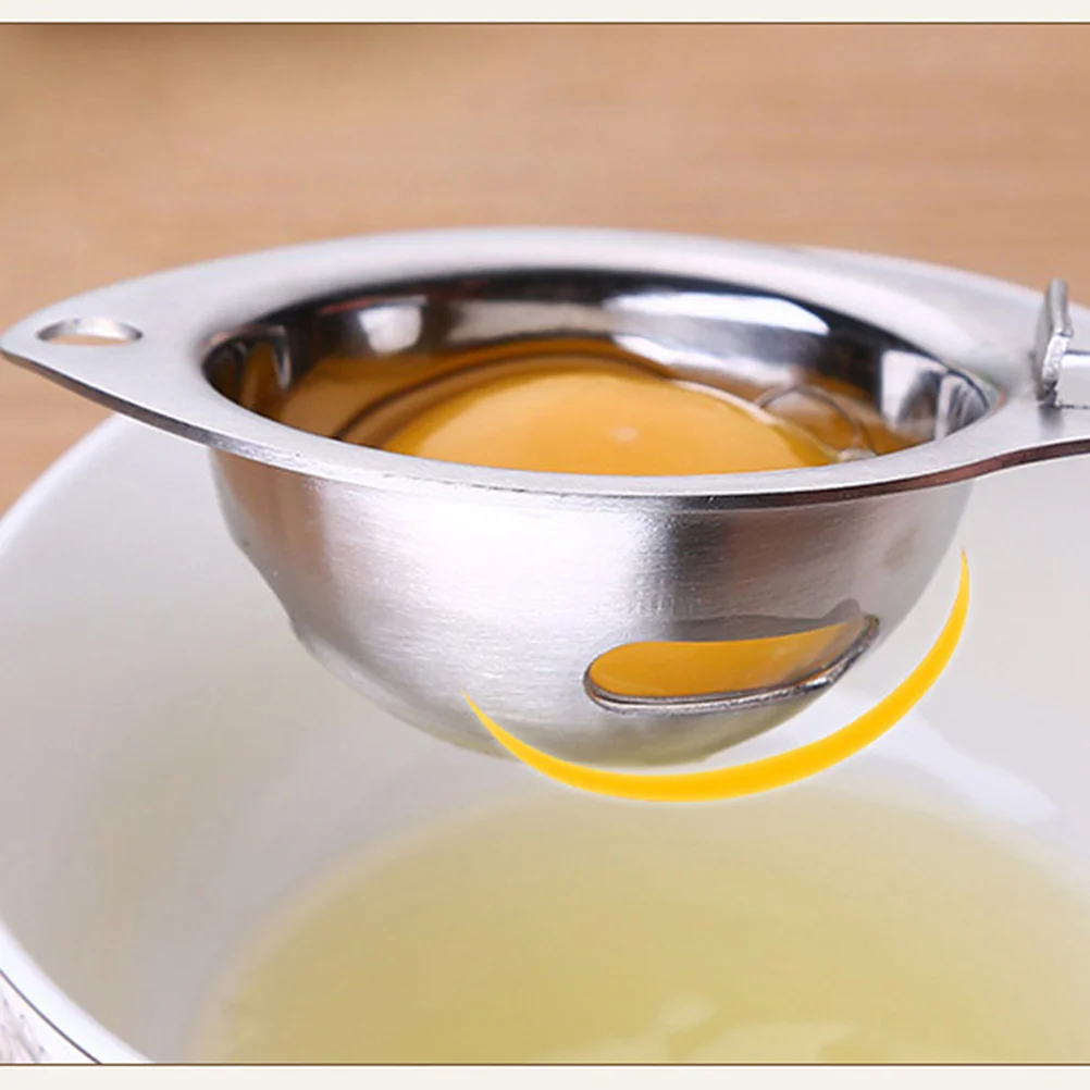 

Egg Yolk Separator Stainless Steel White Yolk Divider Smooth Mirror Polished 304 Strainer for Baking Cooking Tools Non-Stick