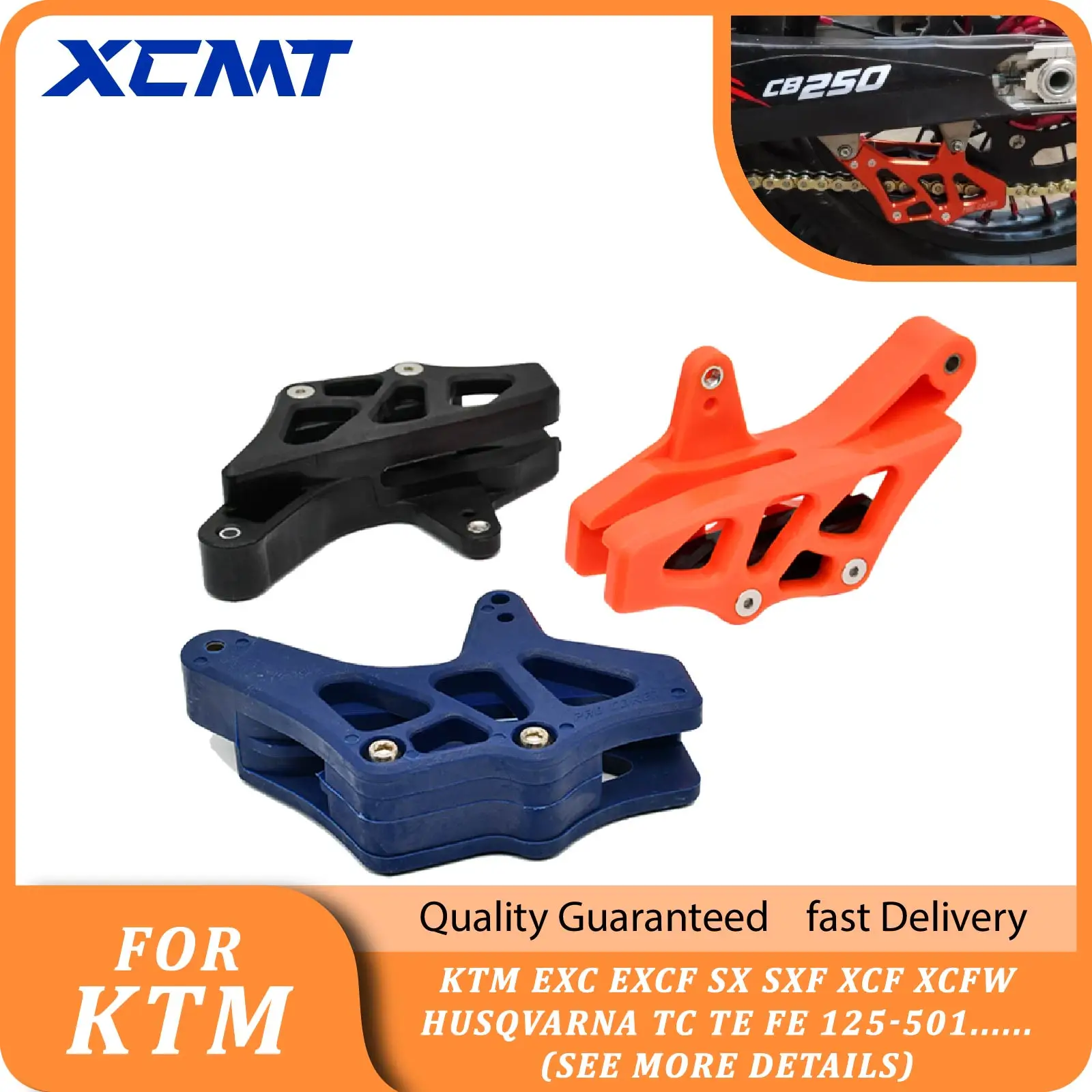 

Motocross Chain Guide Guard For KTM 125 150 200 250 300 350 450 500 SX SXF XC XC-F EXC EXC-F/XCW/XCF-W/TPI 6D Six Days 2008-2024