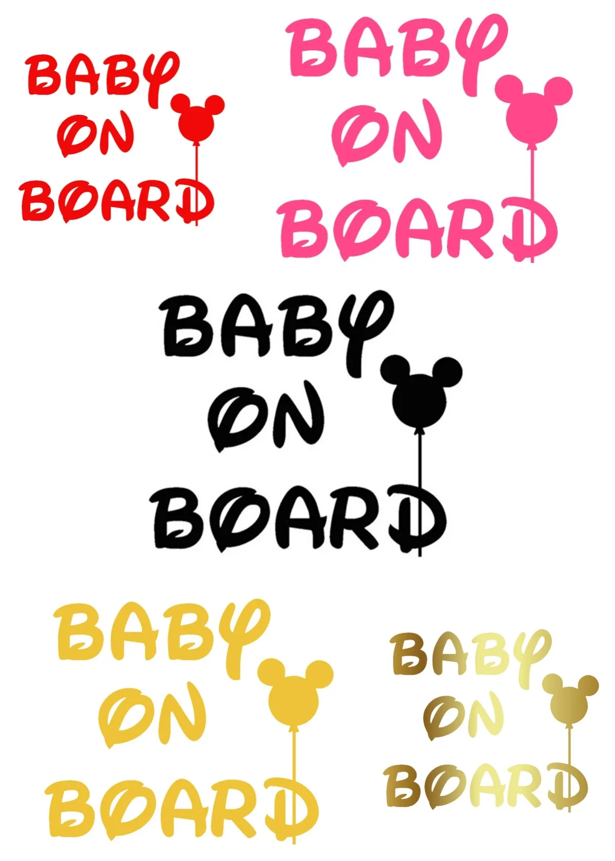 

Car Sticker PVC Vinyl Hobby Decal – "Baby in Car" Vinyl 3D Funny Kids Sticker, Reflective Auto Decoration