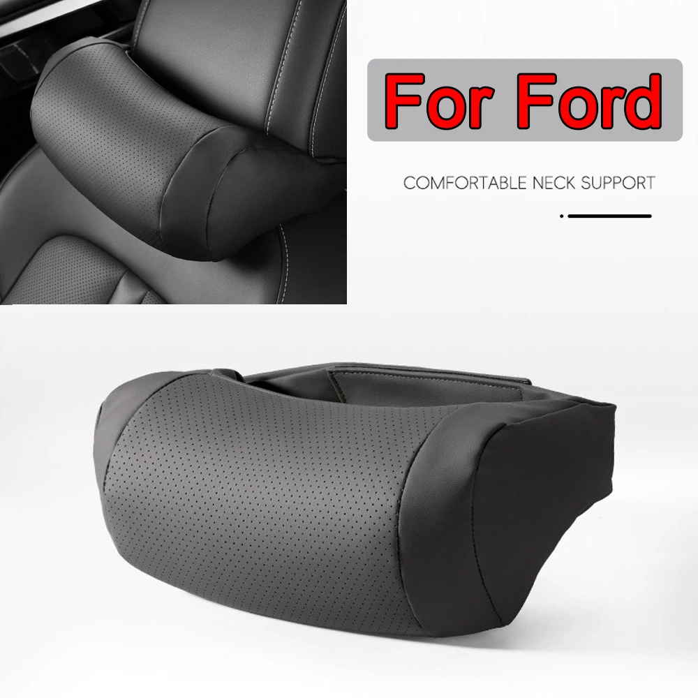 Car Neck Pillows High Rebound Cotton Head Headrest Seat Support For Ford 2 3 4 Edge Fusion Mustang Explorer Ecosport MK5 F150