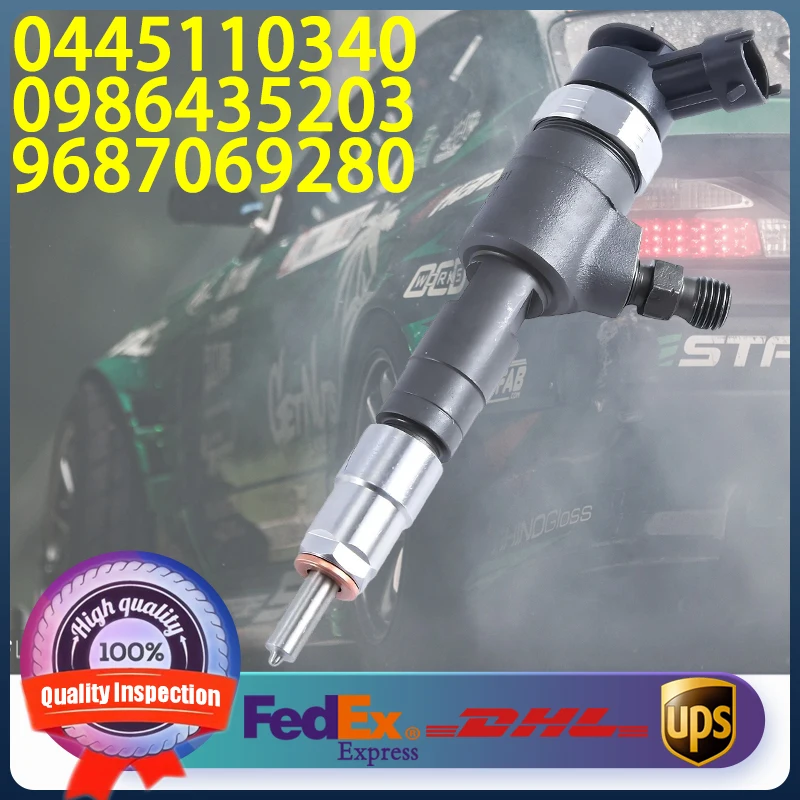

0445110340 0445110739 0986435203 9687069280 1696927 1980S5 Common Rail Injector For Citroen Ford Peugeot 1.6 TDCi Engine