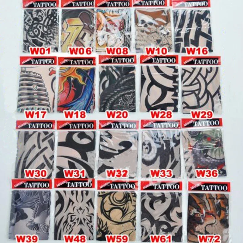 Cool  2pcs/4pcs/6Pcs/Lot Random Color Men Tattoo Sleeves Kit Elastic Nylon Arm Warmers Fake Tattoo Arm Sleeve Unisex Accessories