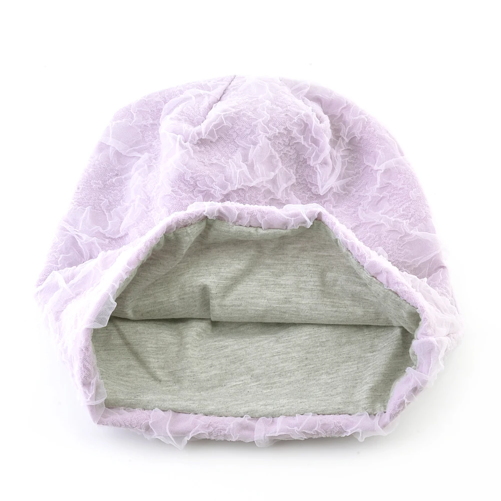 TQMSMY Women\'s Beanies Spring Summer Fashion Lace Beanies Hat Fashion Turban Hats Ladies Solid Color Bonnet Autumn Gorras E46